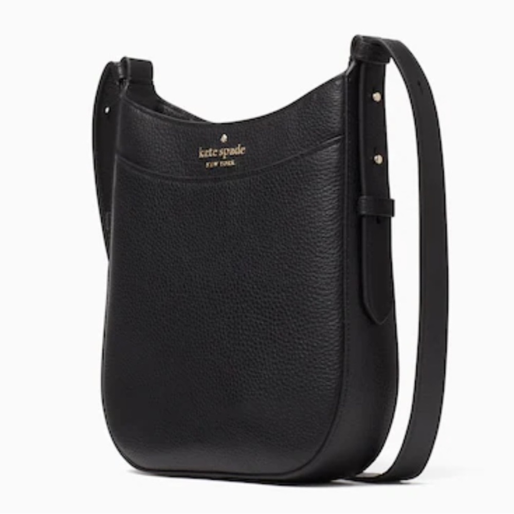 Kate Spade Leila North South Top Zip Crossbody Black Leather